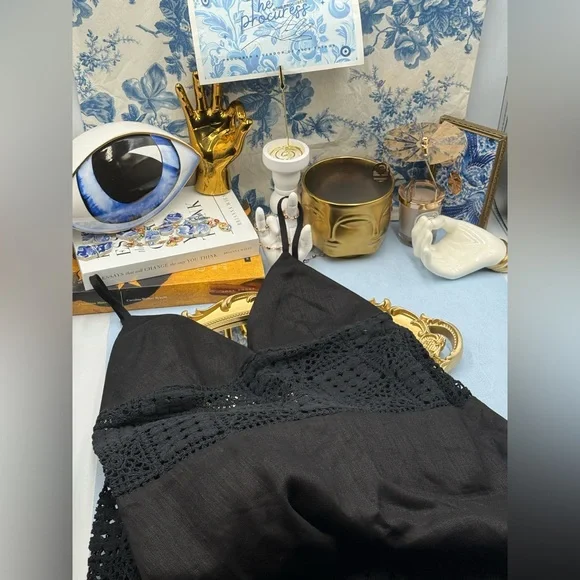 🆕 SIR THE LABEL 🧿 NWOT Rayure Tri Crochet Maxi Dress, Black Crochet, Sz 1 US 4 - Picture 3 of 16